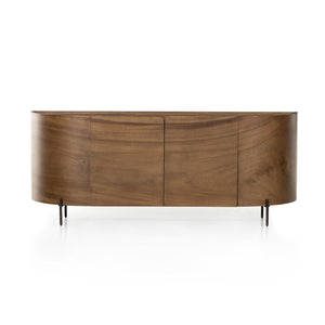Lunas Curved Sideboard - Caramel