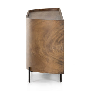 Lunas Curved Sideboard - Caramel