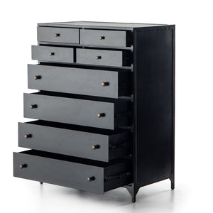 Belmont 8 Drawer Tall Dresser-Black