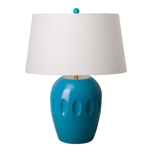 Orion Vase Ceramic Table Lamp – Turquoise Glaze