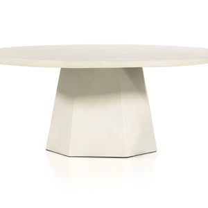 Bowman Outdoor Coffee Table-White Cncrt