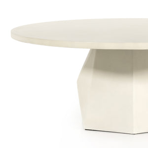 Bowman Outdoor Coffee Table-White Cncrt