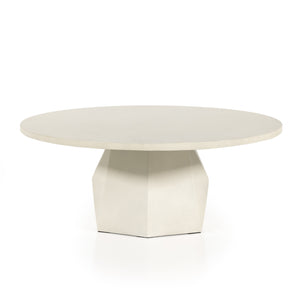 Bowman Outdoor Coffee Table-White Cncrt