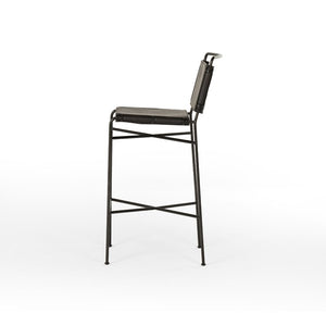 Wharton Stool-Distressed Black-Bar