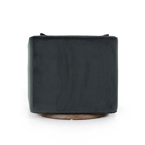 York Swivel Chair-Modern Velvet Smoke