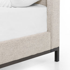 Newhall Wing Tufted Queen Bed - Plushtone Linen