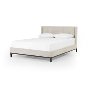 Newhall Wing Tufted Queen Bed - Plushtone Linen