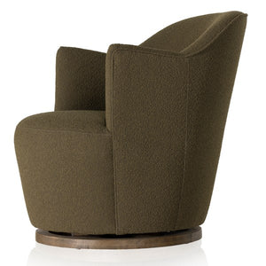 Aurora Swivel Chair-Fiqa Boucle Olive