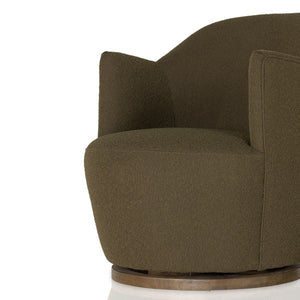 Aurora Swivel Chair-Fiqa Boucle Olive