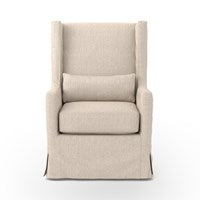 Easton - Swivel Wing Chair-Jette Linen