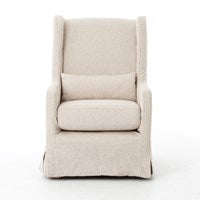 Easton - Swivel Wing Chair-Jette Linen