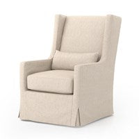Easton - Swivel Wing Chair-Jette Linen