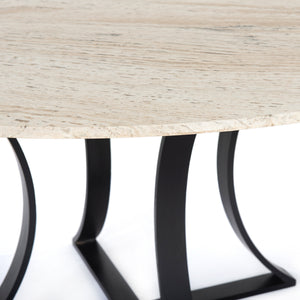 Gage 60" Round Dining Table - White
