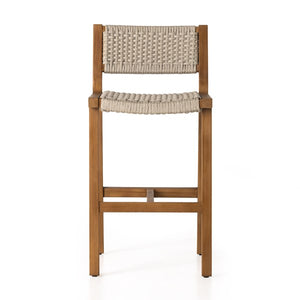 Delano Outdoor Stool-Natural Teak-Bar