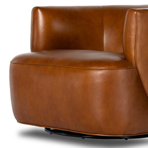 Mila Swivel Chair-Riviera Cognac