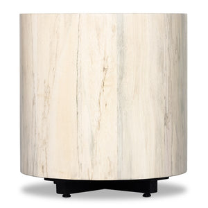 Hudson Round End Table-Bleached