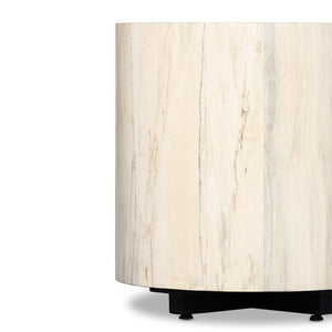 Hudson Round End Table-Bleached