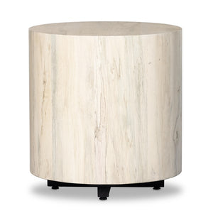 Hudson Round End Table-Bleached