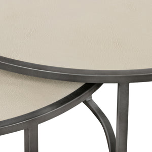 Shagreen Nesting Coffee Table - Ivory