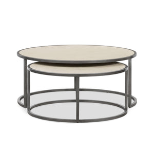 Shagreen Nesting Coffee Table - Ivory