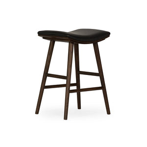 Union Saddle Counter Stool-Dist Black