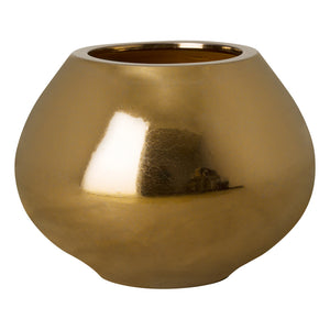 Large Batto Zen Ceramic Urn - Gold
