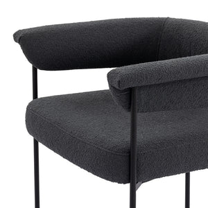 Carrie Dining Chair-Fiqa Boucle Slate