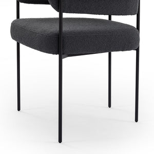 Carrie Dining Chair-Fiqa Boucle Slate