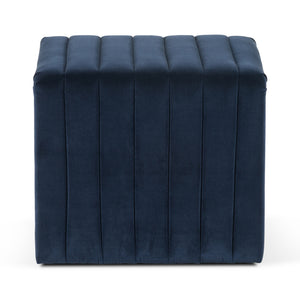 AUGUSTINE 21" OTTOMAN- SAPPHIRE NAVY