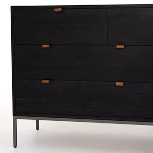 Trey 7 Drawer Dresser-Black Wash Poplar