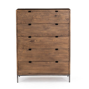 Trey 5 Drawer Dresser-Auburn Poplar