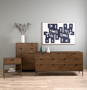 Trey 5 Drawer Dresser-Auburn Poplar