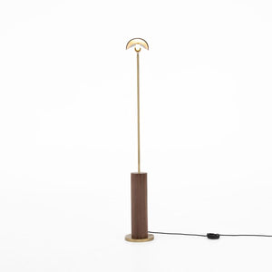 Astrid Floor Lamp-Dark Brown Leather