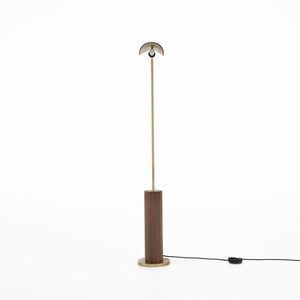 Astrid Floor Lamp-Dark Brown Leather