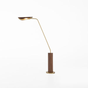 Astrid Floor Lamp-Dark Brown Leather