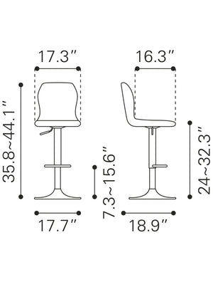 Vital Bar Chair Vintage Black