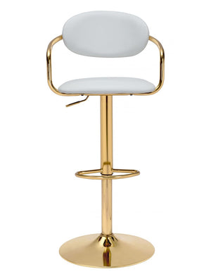 Gusto Bar Chair White & Gold