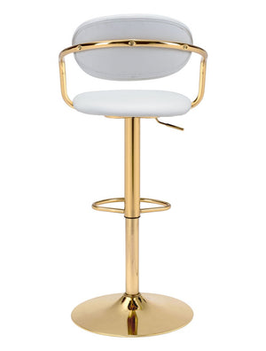 Gusto Bar Chair White & Gold