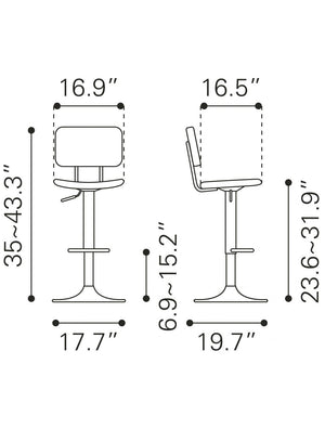 Holden Bar Chair Vintage Black