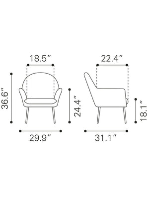 Alexandria Accent Chair Light Gray