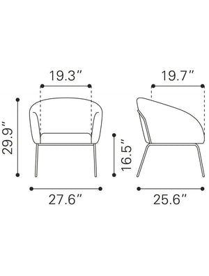 Quinten Accent Chair Vintage Brown