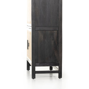 Caprice Bar Cabinet-Black Wash Mango