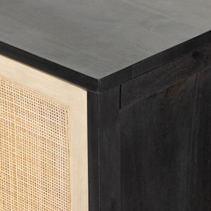 Caprice Bar Cabinet-Black Wash Mango