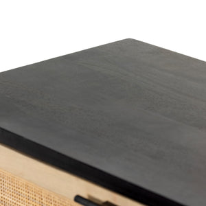Caprice Bar Cabinet-Black Wash Mango