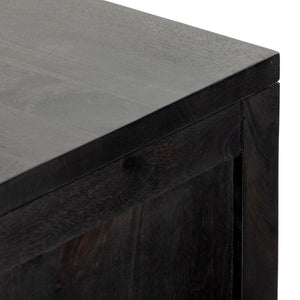 Caprice Bar Cabinet-Black Wash Mango