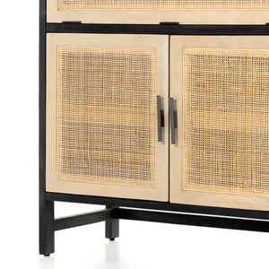 Caprice Bar Cabinet-Black Wash Mango