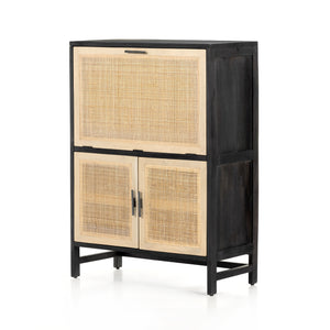 Caprice Bar Cabinet-Black Wash Mango