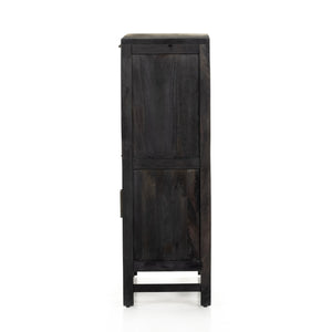 Caprice Bar Cabinet-Black Wash Mango