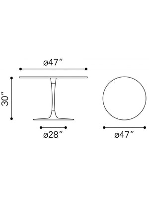 Phoenix Dining Table White