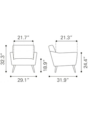 Bastille Accent Chair Yellow